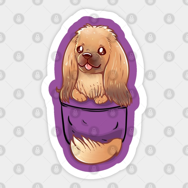 Pocket Cute Pekingese Dog Sticker by TechraPockets